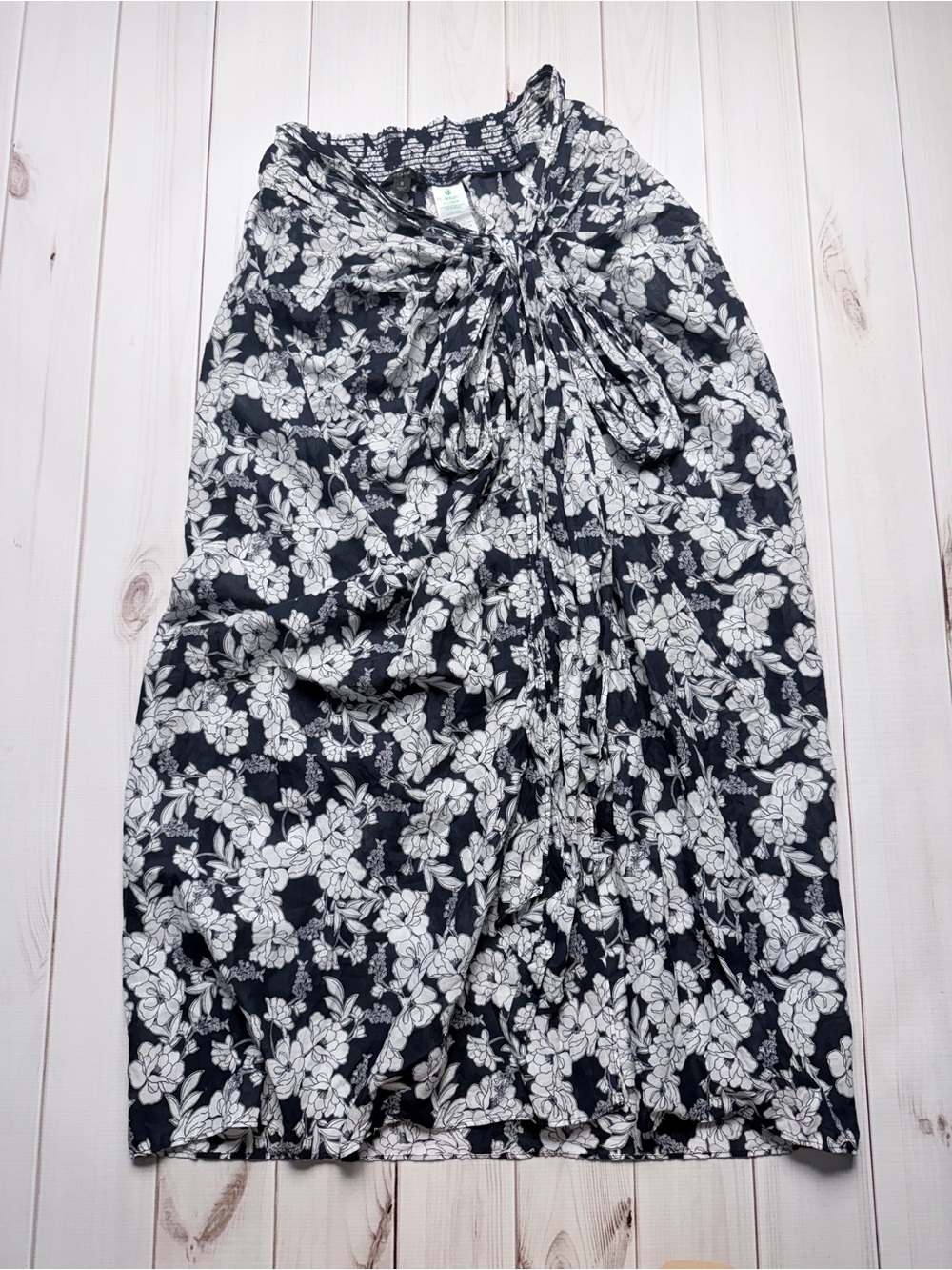 J. Crew Floral Tie-Waist sarong-swim cover